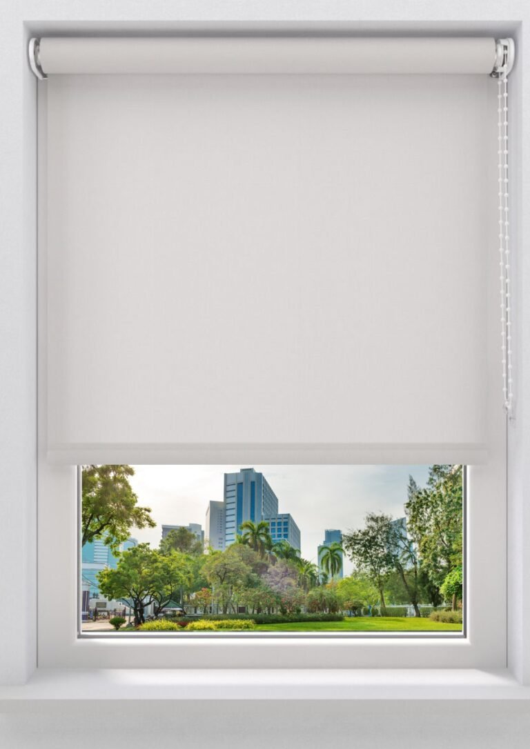 wit vitrage rolgordijn