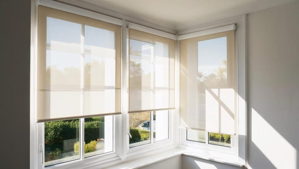 rolgordijnen in het kozijn